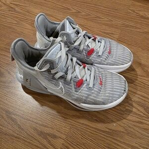 Nike Gray and Red Athletic Shoes